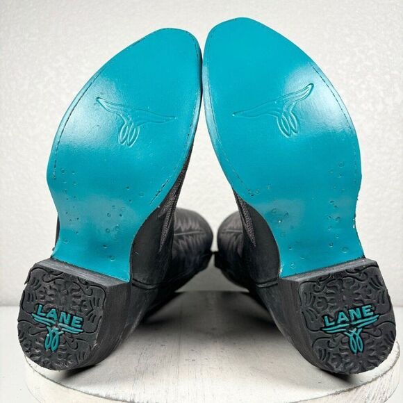 Lane Women's Gray Heeled Boots - Picture 8 of 9